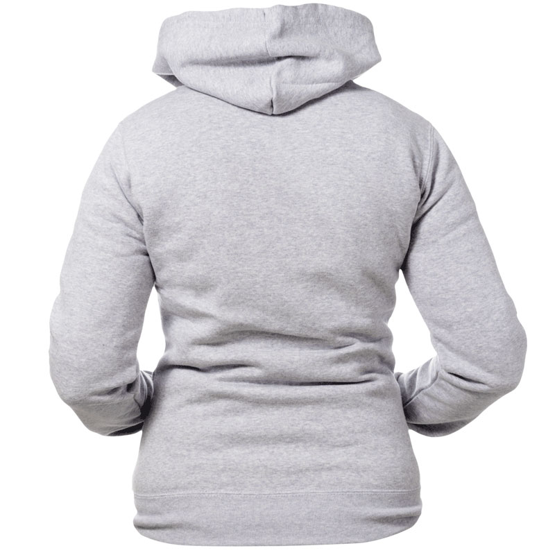 Sudadera Capucha Cremallera Contrastada Mujer Trasero